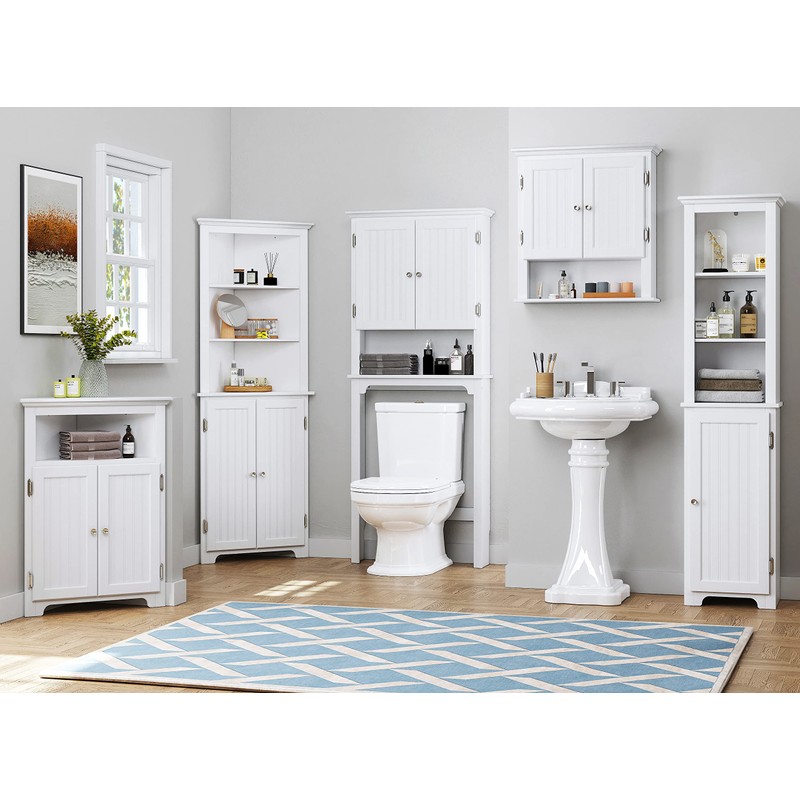 UTEX Over The Toilet Storage Cabinet, Over Toilet Bathroom Organizer