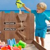 Yaheetech 53× 44.5in Wood Sand Box for Kids Ages 3-8,