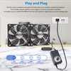 Dual 120mm High CFM Computer Fans with AC Plug, AC