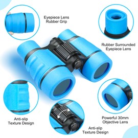 Binoculars for Kids Outdoor Educational Learning for 3 4 5 6 Year Old Boys Girls Binoculars Toys Gifts for Kids Children Boys Girls 3-8 Birthday Preset Gifts Age 3+