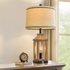 G-SAFAVA 23.75" Farmhouse Table Lamps USB A+C Charging Ports 3-Way