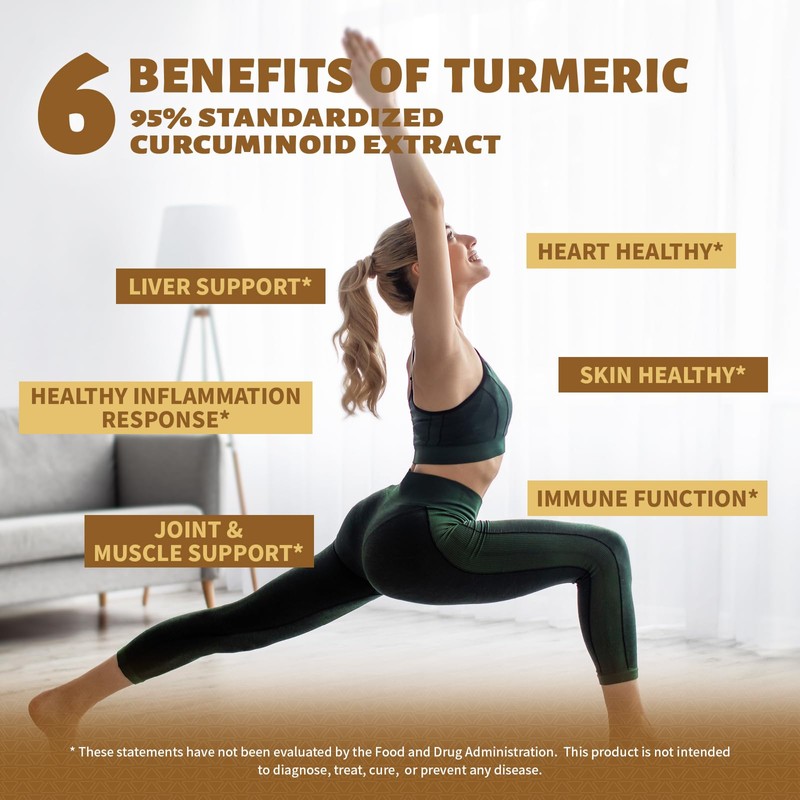 DR. Crown Turmeric Curcumin Supplement, 95% Standardized Curcuminoids