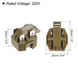 PATIKIL IC-4 2262185 Start Relay Run Capacitor 220V Overload Protection for Refrigerator Compressor 2262185 / WP2262185 / 2262181 / WP2262181 Pack of 5