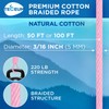 TECEUM Cotton Rope 3/16” (5 mm) – 100 FT –