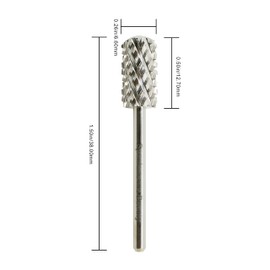 Spontaneous Beauty Premium Safety Nail Carbide Smooth Round Top 3/32" Shank (Silver - Large Barrel, Quad Coarse - 4XC)