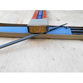 NICHOLSON 6" SQUARE FILE , NO.2 CUT SWISS PATTERN , USA , BOX OF 12