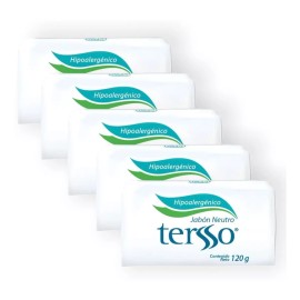 Tersso Jabón Neutro 5 Piezas De 120g Hipoalergénico