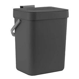 Mini Countertop Trash Can, LALSTAR Compact Waste Basket Garbage Can, Small Trash Bin with Lid for Desk/Office/Dorm, 3L/0.8 Gal, Black