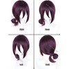 Reze Cosplay Wig Short Dark Purple Anime Cosplay Wigs with