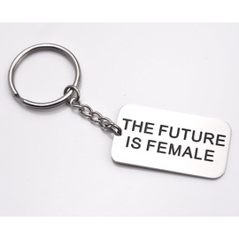 LParkin The Future is Female Stainless Steel Keyring Feminist Gift
