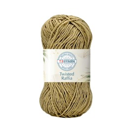 Troyarn Twisted Raffia Yarn for Crafting and Design,Raffia for Creative Projects, Soft Beach Bag,Hat, Hand Knitting Handbags Medium(4) 100% Polyester / 3.52 Oz(100g) / 109 Yd (100m) (11816 - Craft)