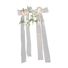 Baoblaze Hair Clip Hairpin Creative Artificial Flowers Supplies Decoration Bow Knot Clip Creative Headgear Short Hair Ribbon Headdress