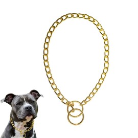 Collar de cadena de perro pequeño dorado, collar de entrenamiento de metal para perros, collar de martingala para cachorros, talla XS, M, L, grande, XL, raza, XS