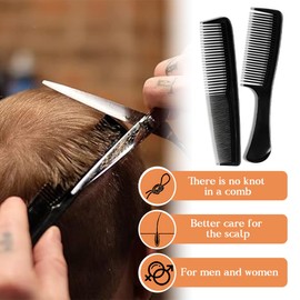 4 Stück Breiter Zahnkamm Kit, Profi Friseur Kamm, Barbier Haarstyling Salon Lockenkamm Hitzebeständiger Antistatischer Carbon Kamm, Hair Comb für Männer und Frauen,kamm männer,Kamm,haarkamm