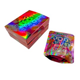 10 Bags and 10 Boxes, 1 Special Cartoon Pattern, Resealable Candy Bags, Gummies Bags, 5 x 4 Inch Storage Baggies, Treat Bags, Cookie Bag (gold)