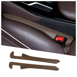 KIFIDAN 2PCS Car Seat Gap Filler,Flexible in between Car Seat Catcher for Tightly Filling Seats Gaps,Universal Cars Console Catcher Interior Cars Accessories for Women & Men (Brown)