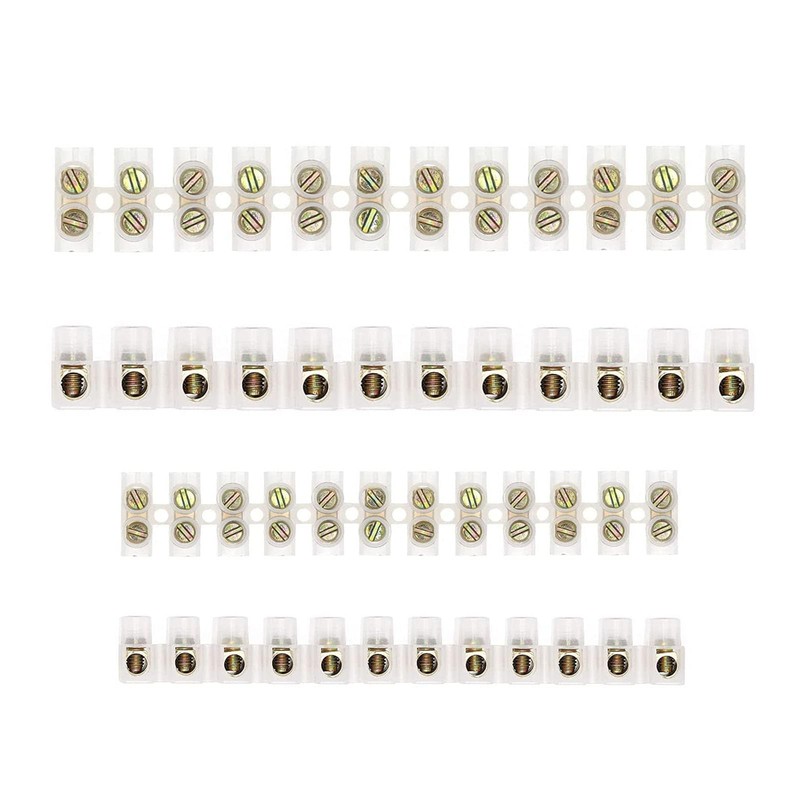 6 Pack Clear Electrical Terminal Blocks，Wire Connectors for Secure and