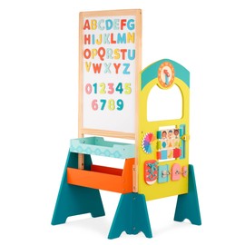 B. toys – School Play Set – Whiteboard & Chalkboard – 36 Magnetic Letters & Numbers – 11 Educational & Interactive Activities – Schoolhouse Fun-Inch3+ Years