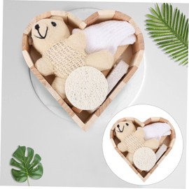 WOONEKY Bathing Set Portable Bathing Bath Scrubber Loofah Slice Glove Stylish Household Tools