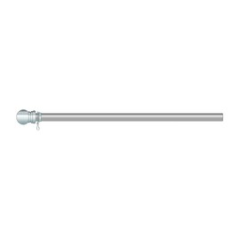 Two Group - Standard Aluminum with Chrome Knob Pole - Everyday Brushed Decorative Flag Accessories 2" x 57"