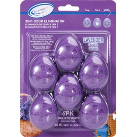 Air Jungles Shoe Deodorizer Balls 6 Ct, Lavender Scent, Odor Remover Balls for Sneakers, Gym Bags, Lockers, Closets, Hampers, and Drawers, Essential Oil Provides Natural Freshness