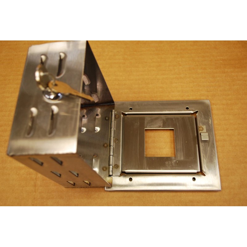 unknown New, Free Ship, Universal locking thermostat guard cover, stainless