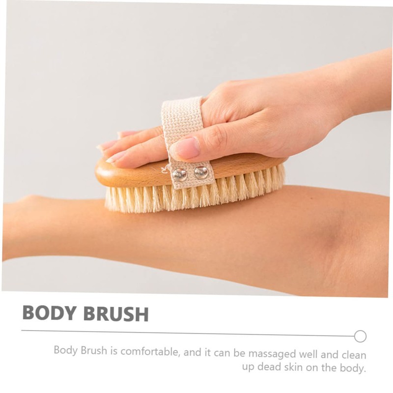 KOMBIUDA Stable Sturdy Body Brush Soft Bristle Shower Brush for
