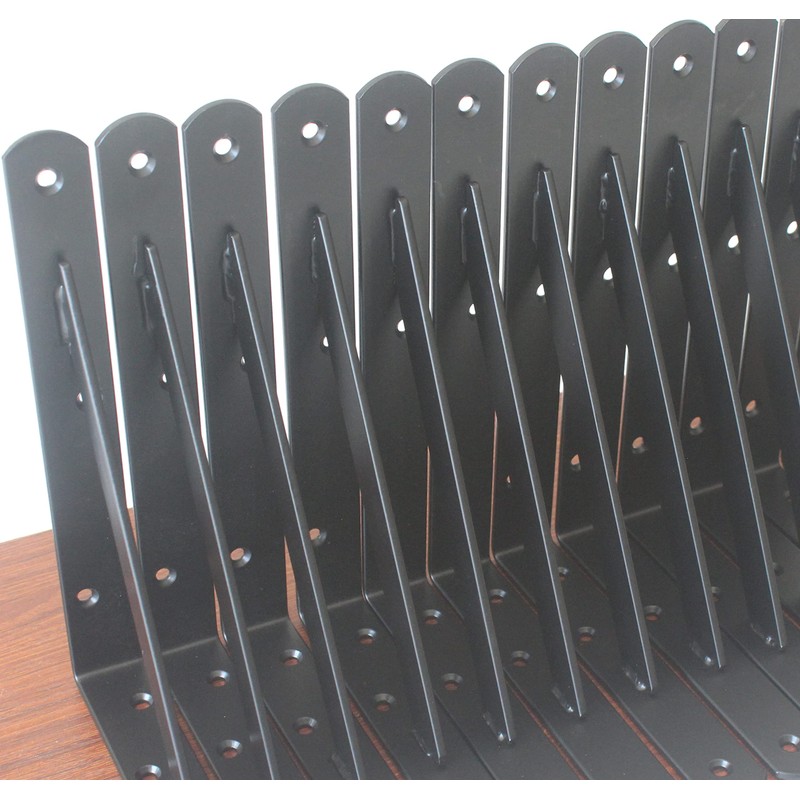 20 Pack L8 x H 6" Black Heavy Duty Shelf