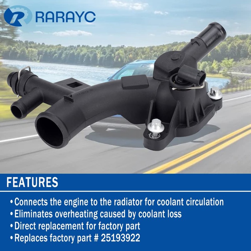Engine Coolant Housing Water Outlet with Hose - Repalcement for