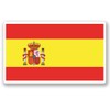 2 x 10cm/100mm Spain Spanish Flag Window Cling Sticker Car