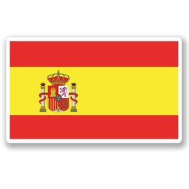 2 x 10cm/100mm Spain Spanish Flag Window Cling Sticker Car Van Campervan Glass #5271