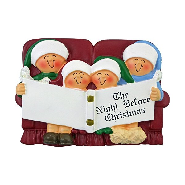 "Night Before Christmas" - Family of 4 - Ornament Decor