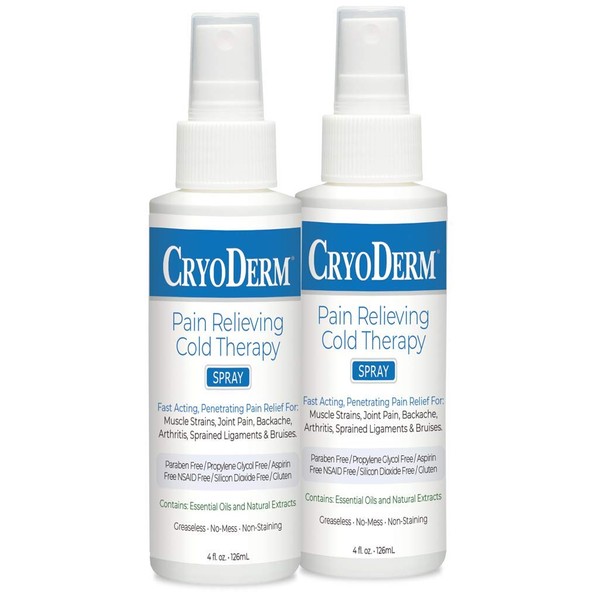 CryoDerm 4 oz Spray Cold Therapy (2 Pack)