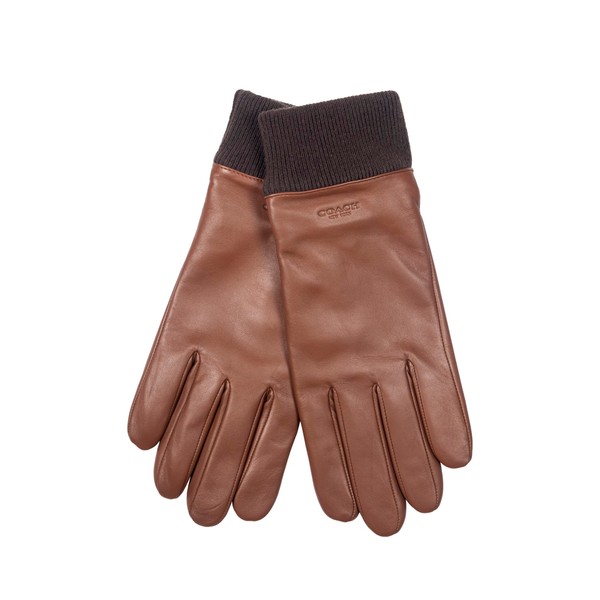LEATHER KNIT CUFF TECH GLOVE