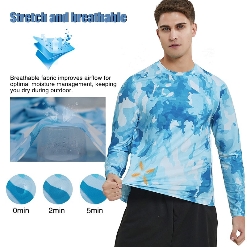 MEETWEE Maglia a Maniche Lunghe per Protezione Solare UPF 50+