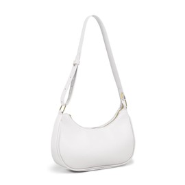 WITERY Shoulder Bags for Women PU Leather Retro Classic Small Shoulder Purse Handbag Mini Clutch Hobo Tote Sling Cute Crescent Bag Underarm Purse with Zipper Closure