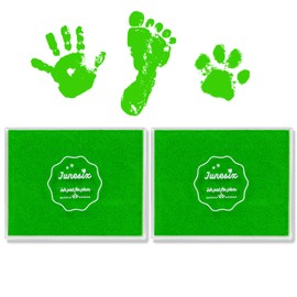 2PCS Ink Pad for Baby Hand and Footprint, Green