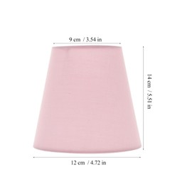 OSALADI Fabric Lamp Shade Barrel Fabric Lampshade Clip on Bulb Barrel Light Cover Simple Pink Lamp Cover for Table,Floor and Pendant Lamp