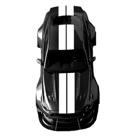 Clausen's World Double 10 Inch Center Vinyl Rally Racing Stripes, Fits Mustang and Shelby, White Matte…