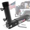 Tanfix Foldable Hitch Mount Flagpole Holder | All Metal Heavy-
