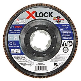 BOSCH FDX2945080 4-1/2 In. X-LOCK Arbor Type 29 80 Grit Flap Disc