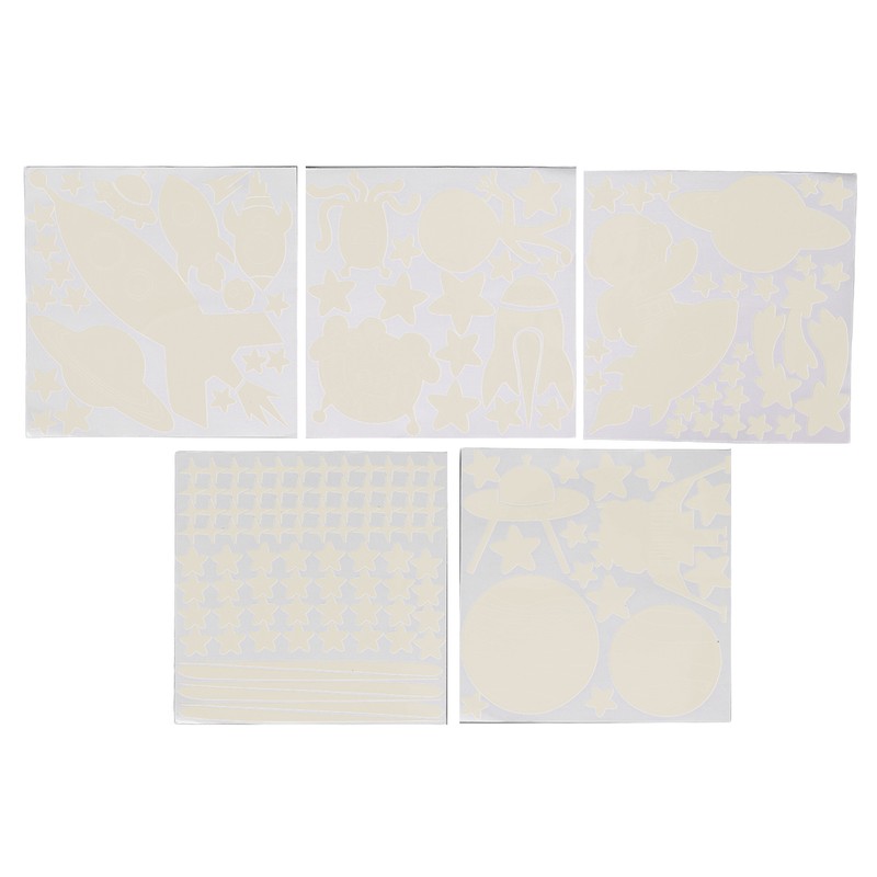184pcs Glow in The Dark Stickers Space Ship Theme Self