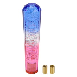 TUCKBOLD Car Shift Knob 20cm | Front Shift Lever Knob Universal for Automatic and Manual Vehicle Acrylic Blue Pink with 2 Adapter 1 Set