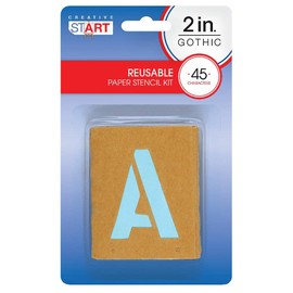 Creative Start® Reusable Stencil, Letters, Numbers and Characters, 2", Gothic (098163)