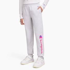 Champion Girls Sweatpants for Kids Fleece Jogger Pants for Girls Youth Athletic Pants Grey Heather