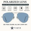 TINTS Eyewear Polarized Aviator Sunglasses Lightweight, UV400 Protection, Flexible Nose