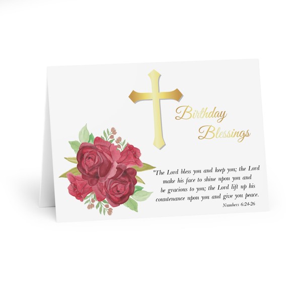 Religious Birthday Blessing Card | Handcrafted in the UK |