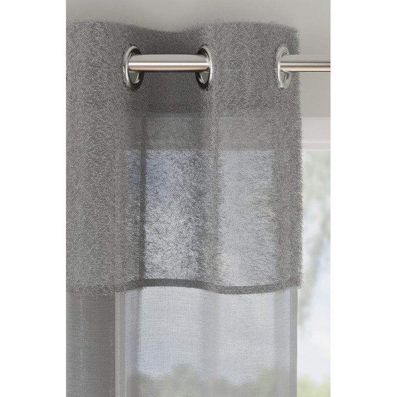 Maple Textiles Eyelet Ring Top Heading Voile Curtain Panels Soft
