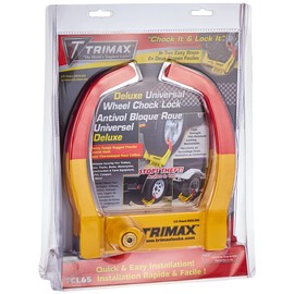 Trimax TCL65 Wheel Chock Lock , Yellow/Red, 7.25in