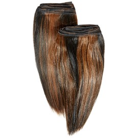 Chear Euro Silky Straight 2-in-1 Weft Human Hair Extension with Premium Blend Weave Number P1B/30, Off Black/Medium Auburn 8-Inch